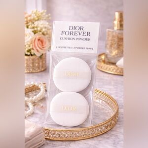 DIOR Cushion Powder Puffs, One Package Set of 2 Puffs- New In Package